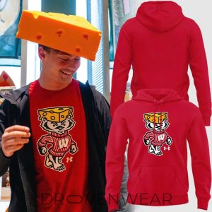 Wisconsin Badgers Cheesehead Football Hoodie Edition by Drovenwear.com