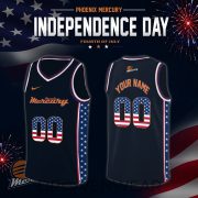 Women's National Basketball Association x Independence Day Edition Jersey Custom For Fans Black - Image 12