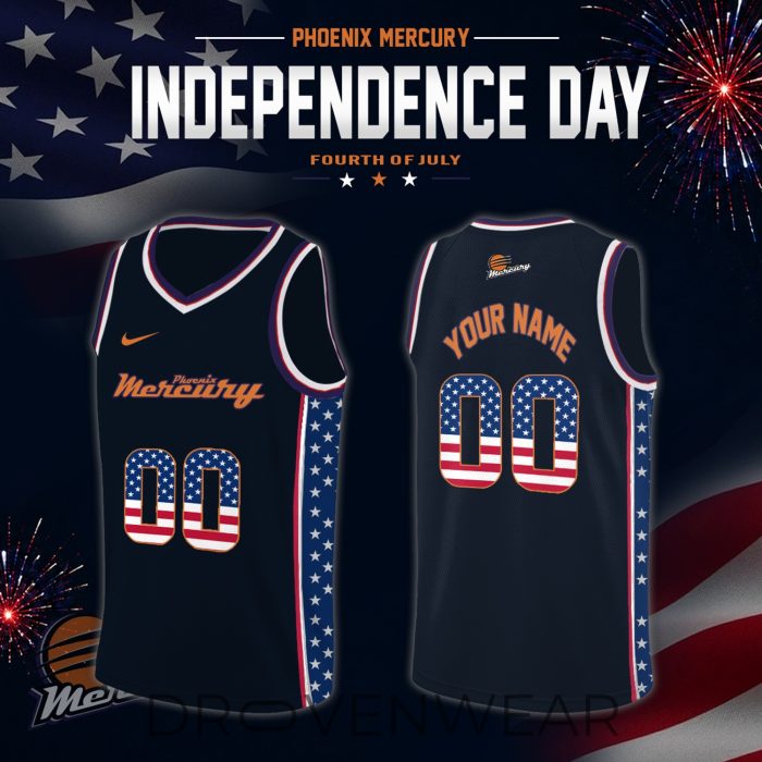Women's National Basketball Association x Independence Day Edition Jersey Custom For Fans Black - Image 12
