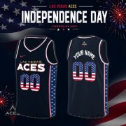 Women's National Basketball Association x Independence Day Edition Jersey Custom For Fans Black - Image 3