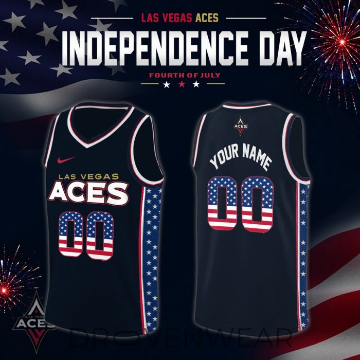 Women's National Basketball Association x Independence Day Edition Jersey Custom For Fans Black - Image 3