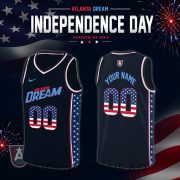Women's National Basketball Association x Independence Day Edition Jersey Custom For Fans Black - Image 5