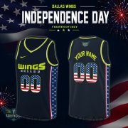 Women's National Basketball Association x Independence Day Edition Jersey Custom For Fans Black - Image 9