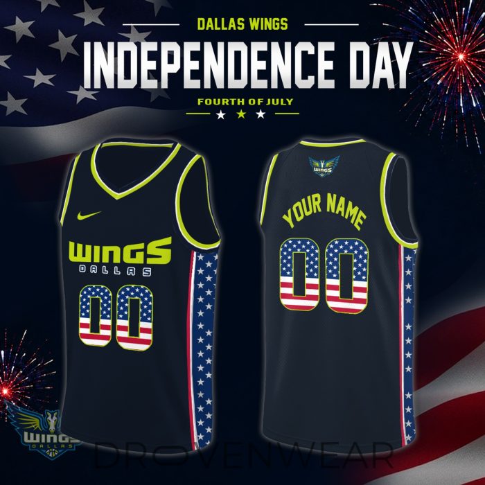 Women's National Basketball Association x Independence Day Edition Jersey Custom For Fans Black - Image 9