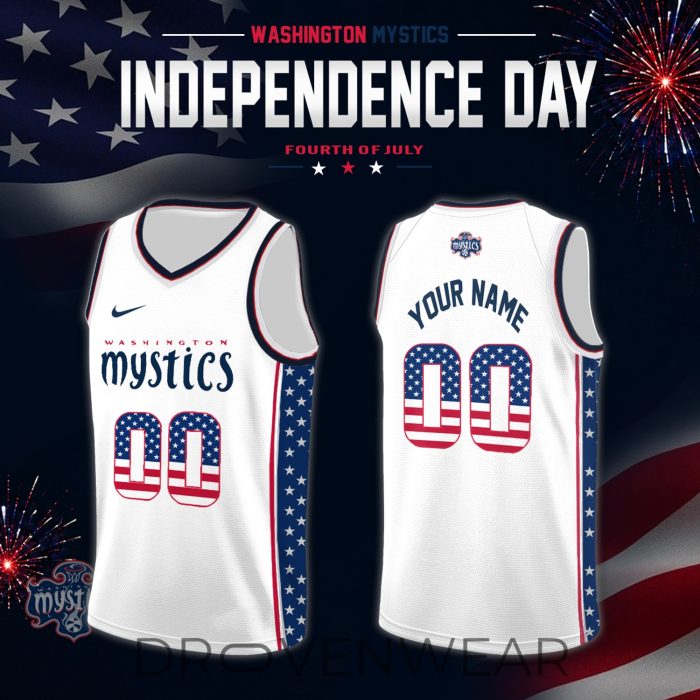 Women's National Basketball Association x Independence Day Edition Jersey Custom For Fans White - Image 2