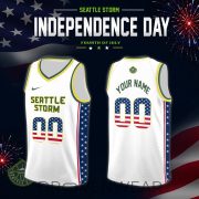 Women's National Basketball Association x Independence Day Edition Jersey Custom For Fans White - Image 4