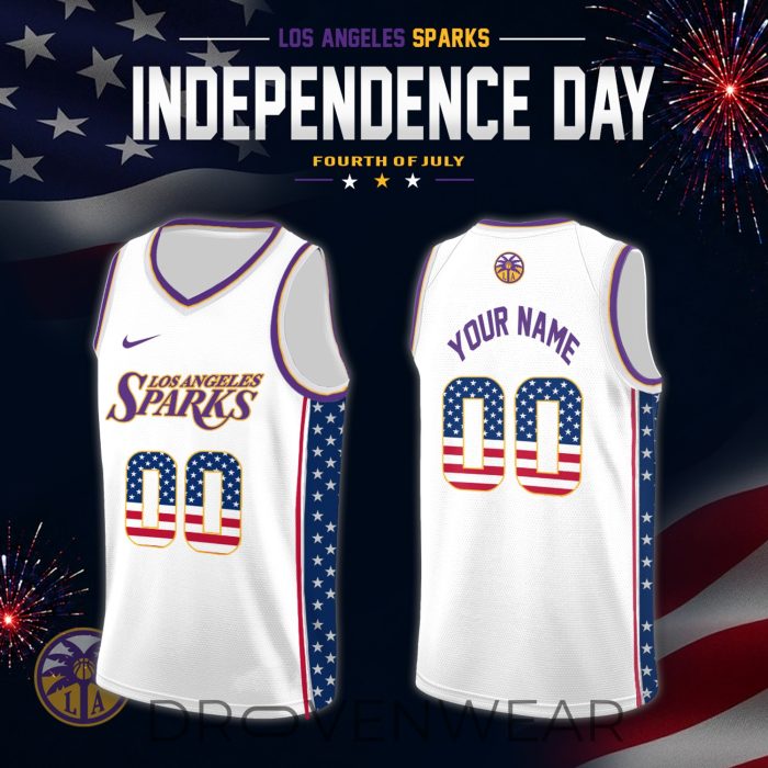 Women's National Basketball Association x Independence Day Edition Jersey Custom For Fans White - Image 6