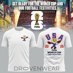World Cup 2026 USA A Moment That Erases Borders White Tee by Drovenwear.com