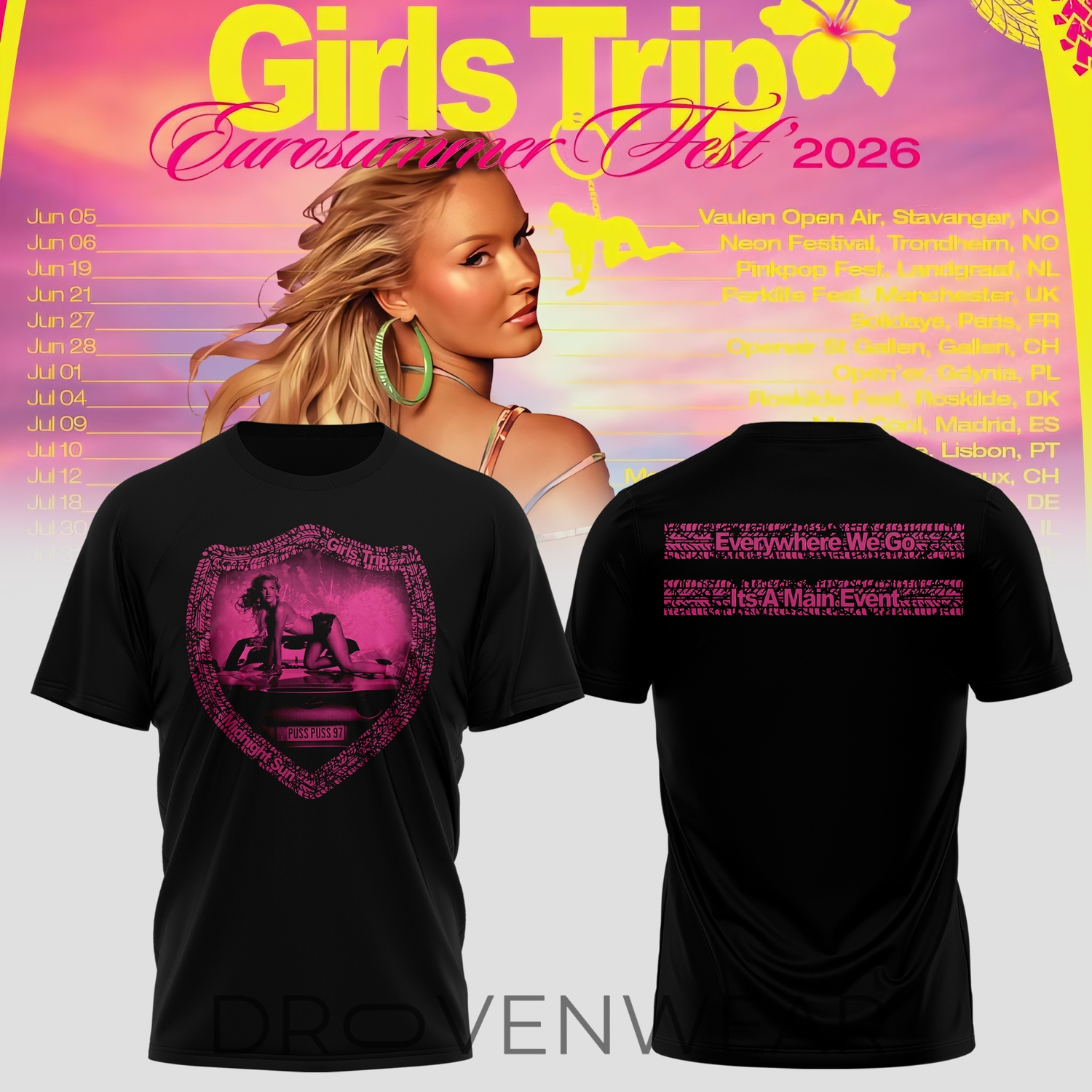 Zara Larsson Girls Trip Euro Summer Festival 2026 T-Shirt Zara Larsson Girls Trip Euro Summer Festival 2026 T-Shirt
