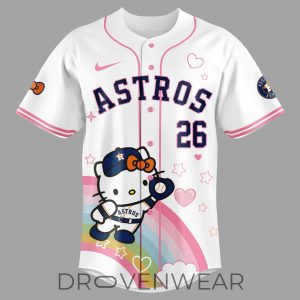 2026 Houston Astros x Hello Kitty Night Baseball Jersey by Drovenwear.com
