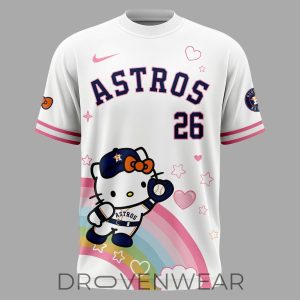 2026 Houston Astros x Hello Kitty Night TShirt by Drovenwear.com