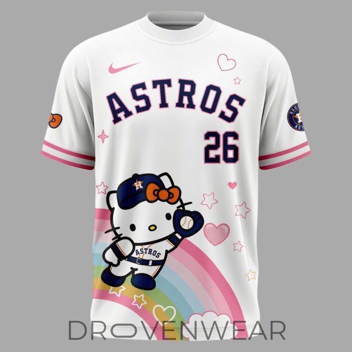 2026 Houston Astros x Hello Kitty Night T-Shirt - Image 2