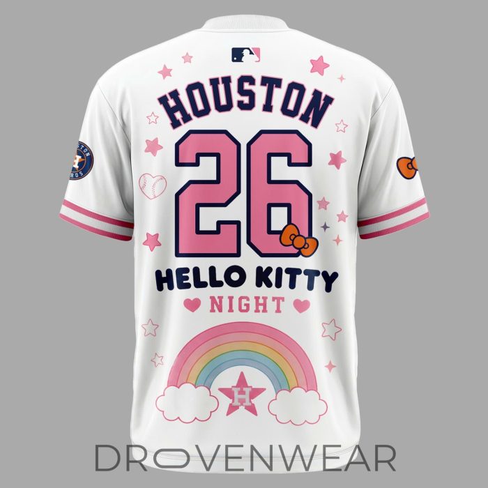 2026 Houston Astros x Hello Kitty Night T-Shirt - Image 3