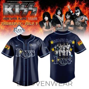 2026 Rays x KISS Forever Band Tour Special Baseball Jersey by Drovenwear.com