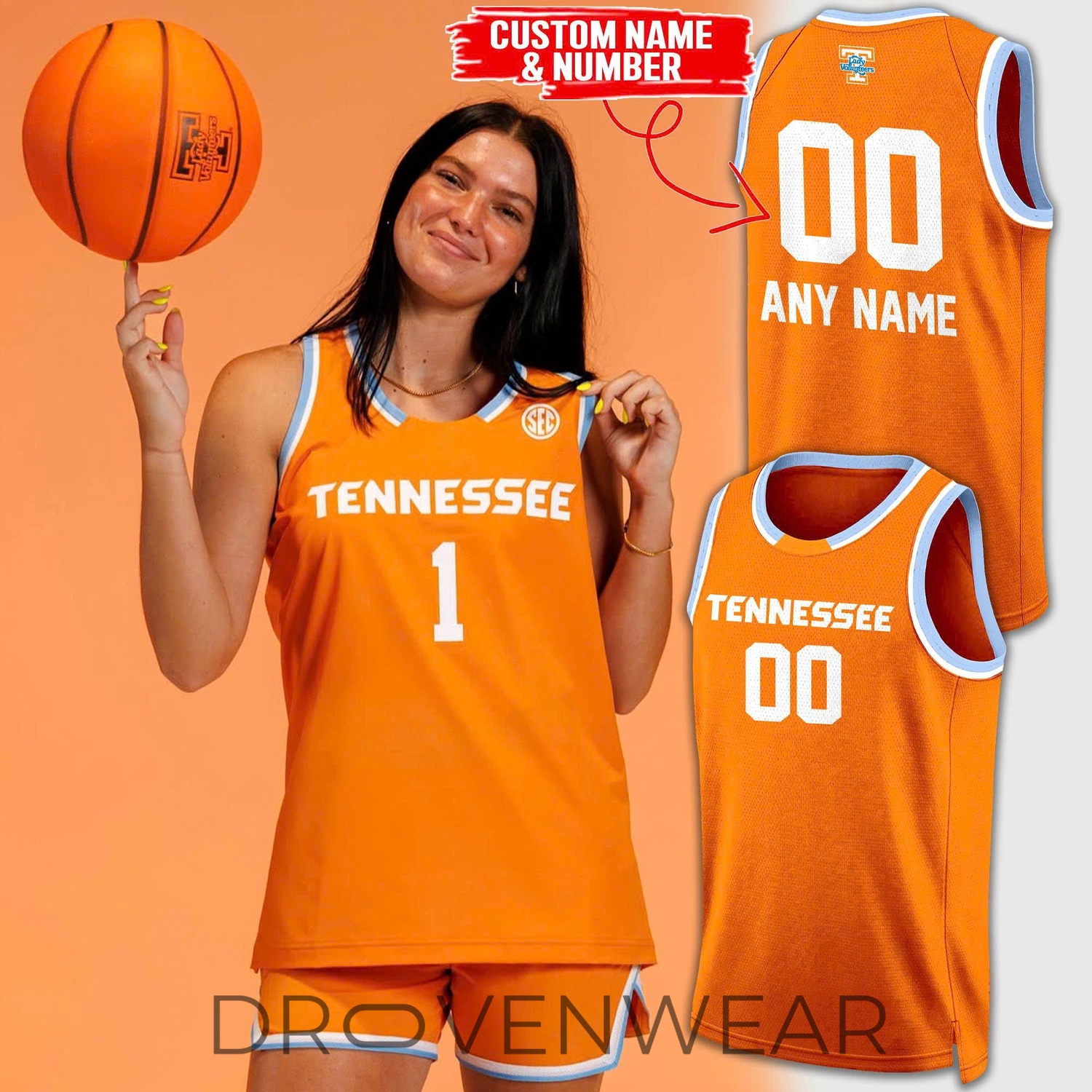 2026 Tennessee Lady Volunteers Orange Basketball Fan Jersey 2026 Tennessee Lady Volunteers Orange Basketball Fan Jersey