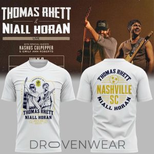 2026 Thomas Rhett Niall Horan x Nashville SC White Shirt by Drovenwear.com