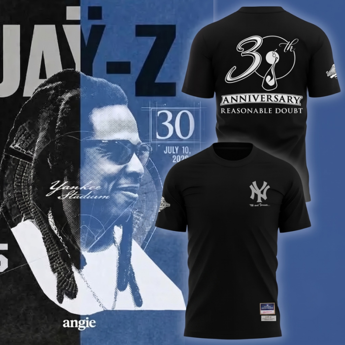 New York Yankees x JAY-Z 30th Anniversary Reasonable Doubt Black Shirt - Image 3