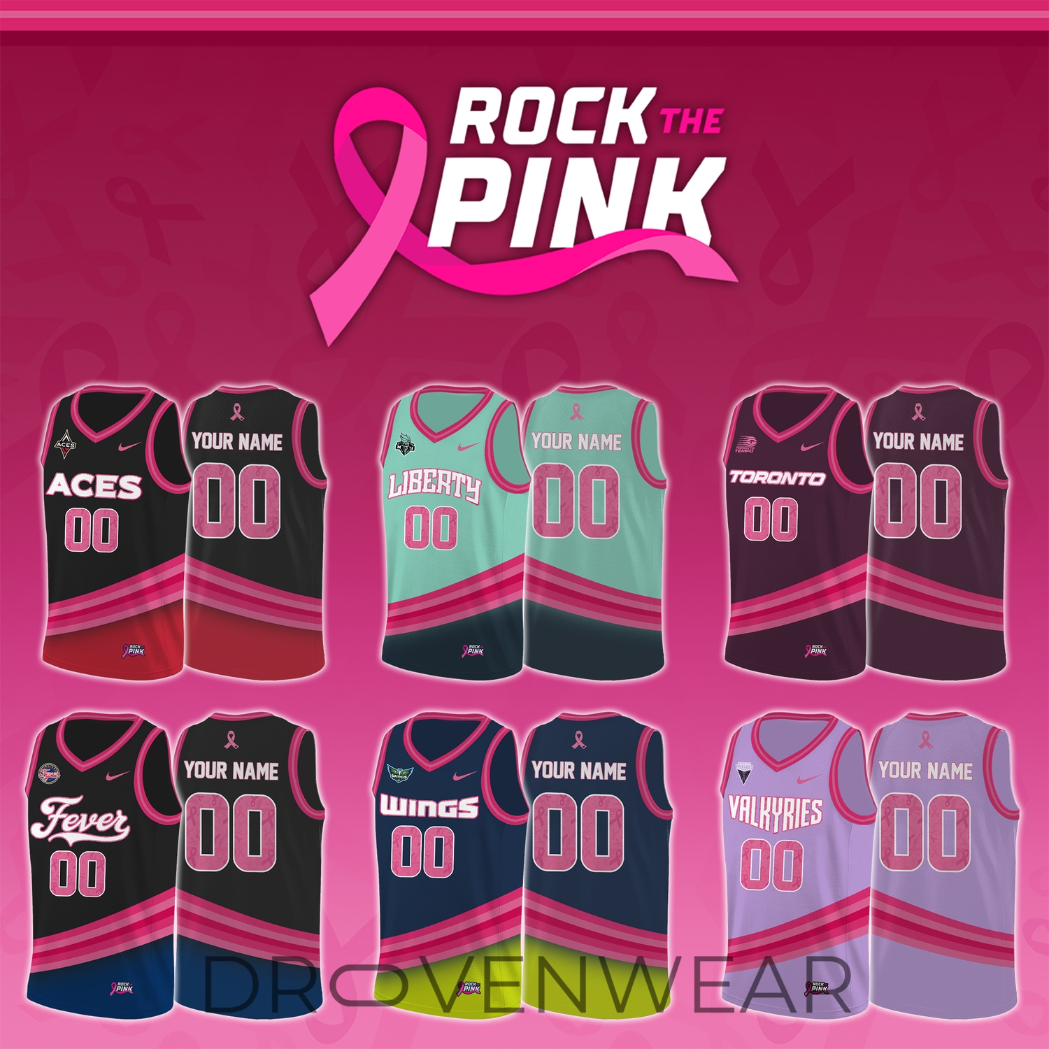 ALL TEAM WNBA x Rock The Pink 2026 Limited Edition Jersey ALL TEAM WNBA x Rock The Pink 2026 Limited Edition Jersey