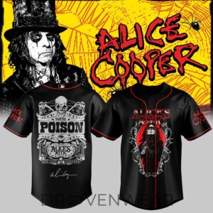 Alice Cooper alices Attic Tour 2026 Baseball Jersey by Drovenwear.com