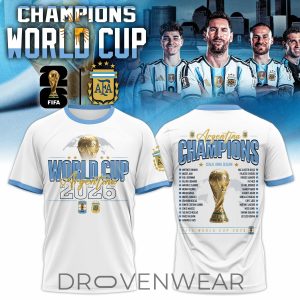 Argentina FIFA World Cup Champions 2026 Limited Shirt by Drovenwear.com