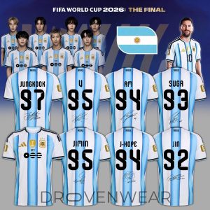 Argentina x BTS Haft Time Show 2026 Signature Jersey by Drovenwear.com