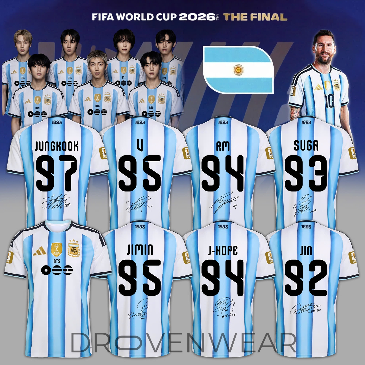 Argentina x BTS Haft Time Show 2026 Signature Jersey Argentina x BTS Haft Time Show 2026 Signature Jersey