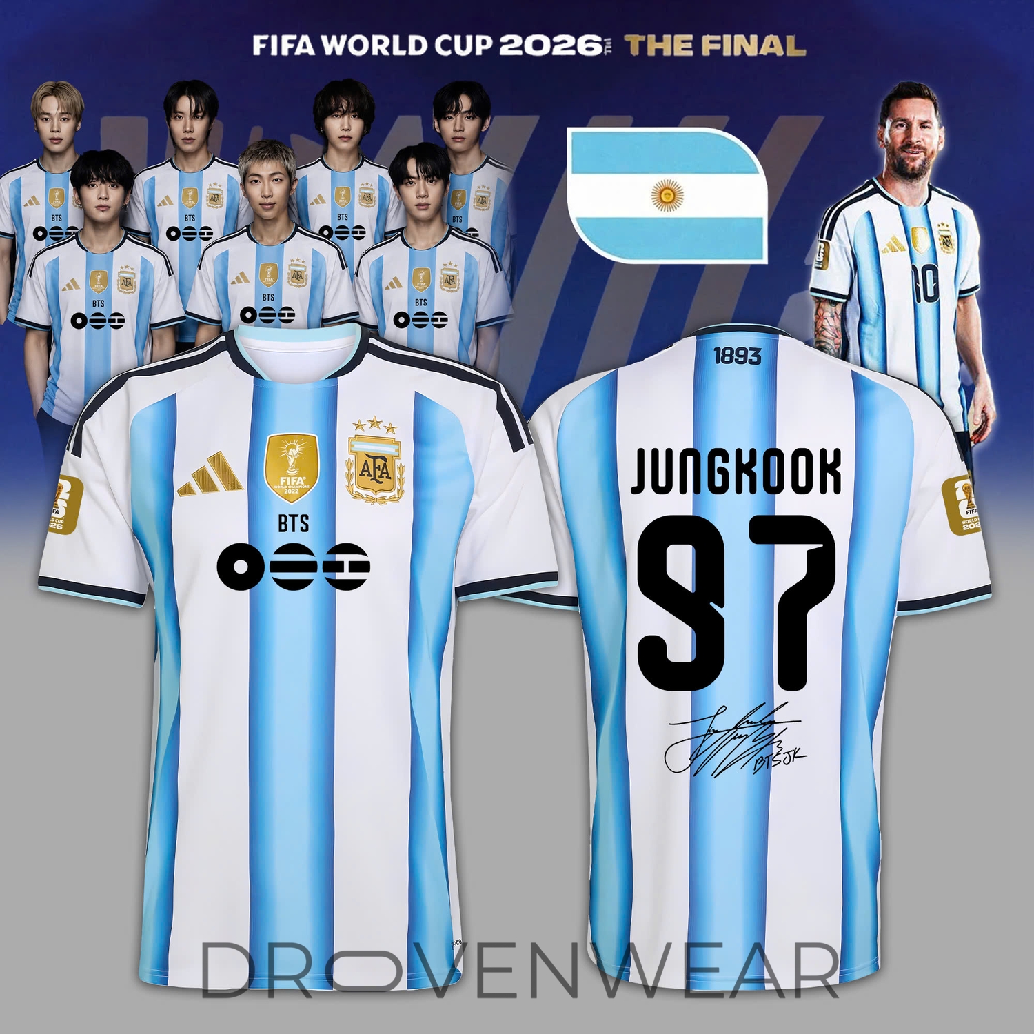 Argentina x BTS Haft Time Show 2026 Signature Jersey Argentina x BTS Haft Time Show 2026 Signature Jersey
