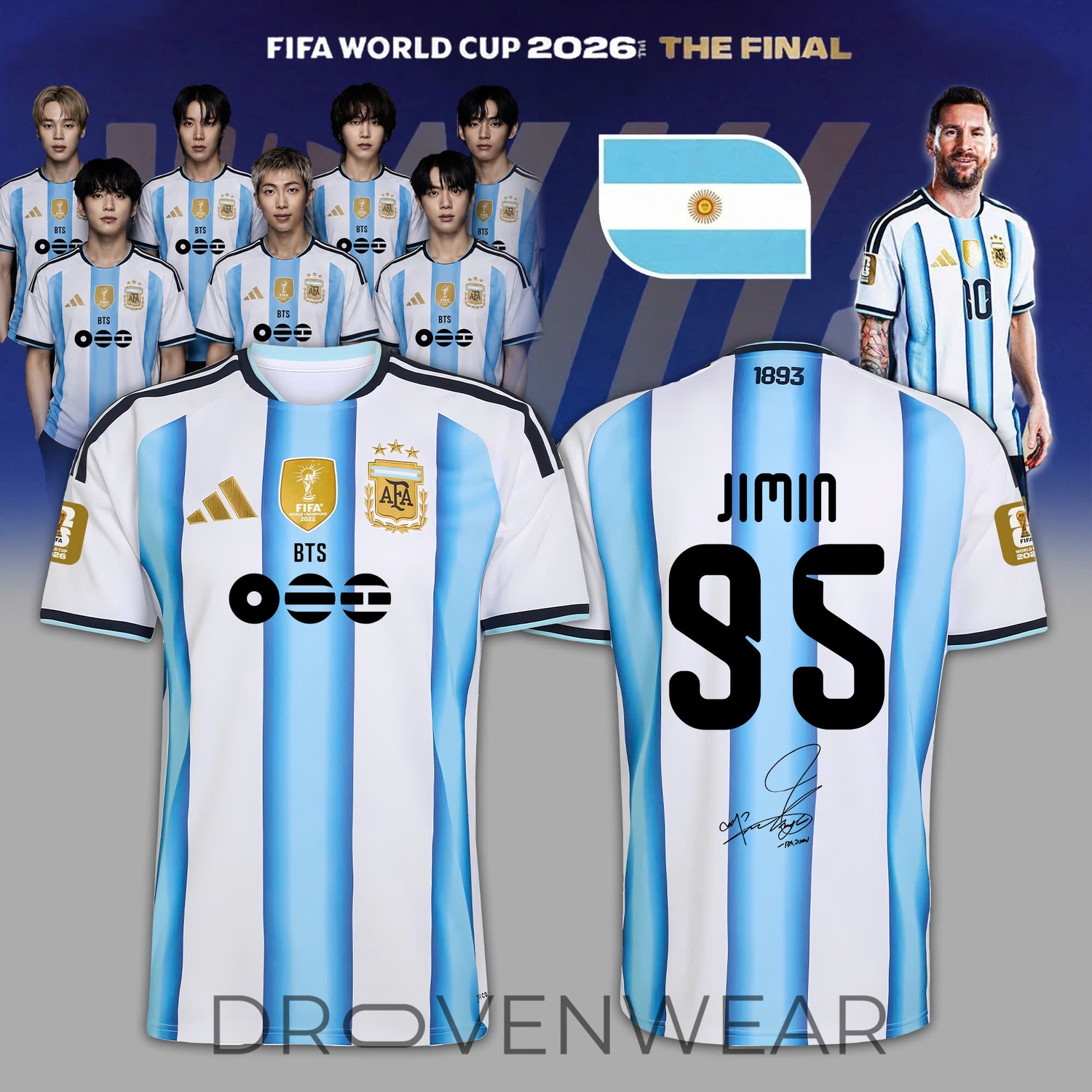 Argentina x BTS Haft Time Show 2026 Signature Jersey Argentina x BTS Haft Time Show 2026 Signature Jersey
