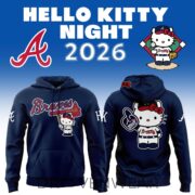 Atlanta Braves 2026 Hello Kitty Night Hoodie - Image 4