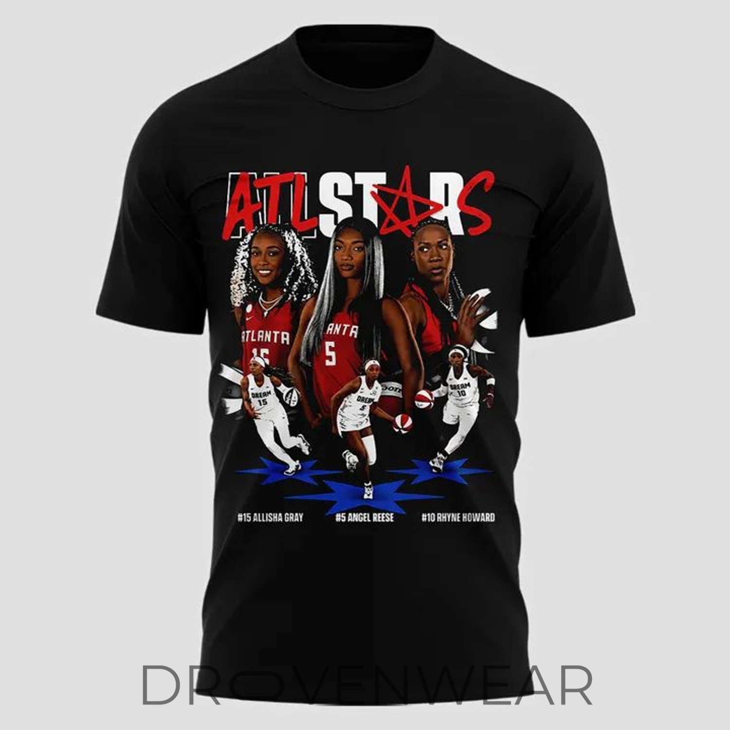 Atlanta Dream WNBA All-Star Allisha Gray Angel Reese Rhyne Howard Graphic Shirt Atlanta Dream WNBA All-Star Allisha Gray Angel Reese Rhyne Howard Graphic Shirt