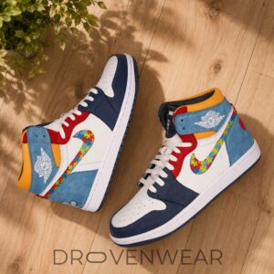 Autism Awareness 2026 Limited Editon AJ1 Sneakers by Drovenwear.com