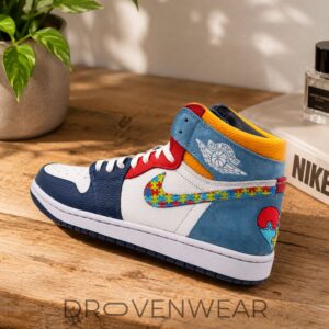 Autism Awareness 2026 Limited Editon AJ1 Sneakers by Drovenwear.com