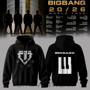 BIGBANG 20th Anniversary World Tour 2627 Black Hoodie by Drovenwear.com