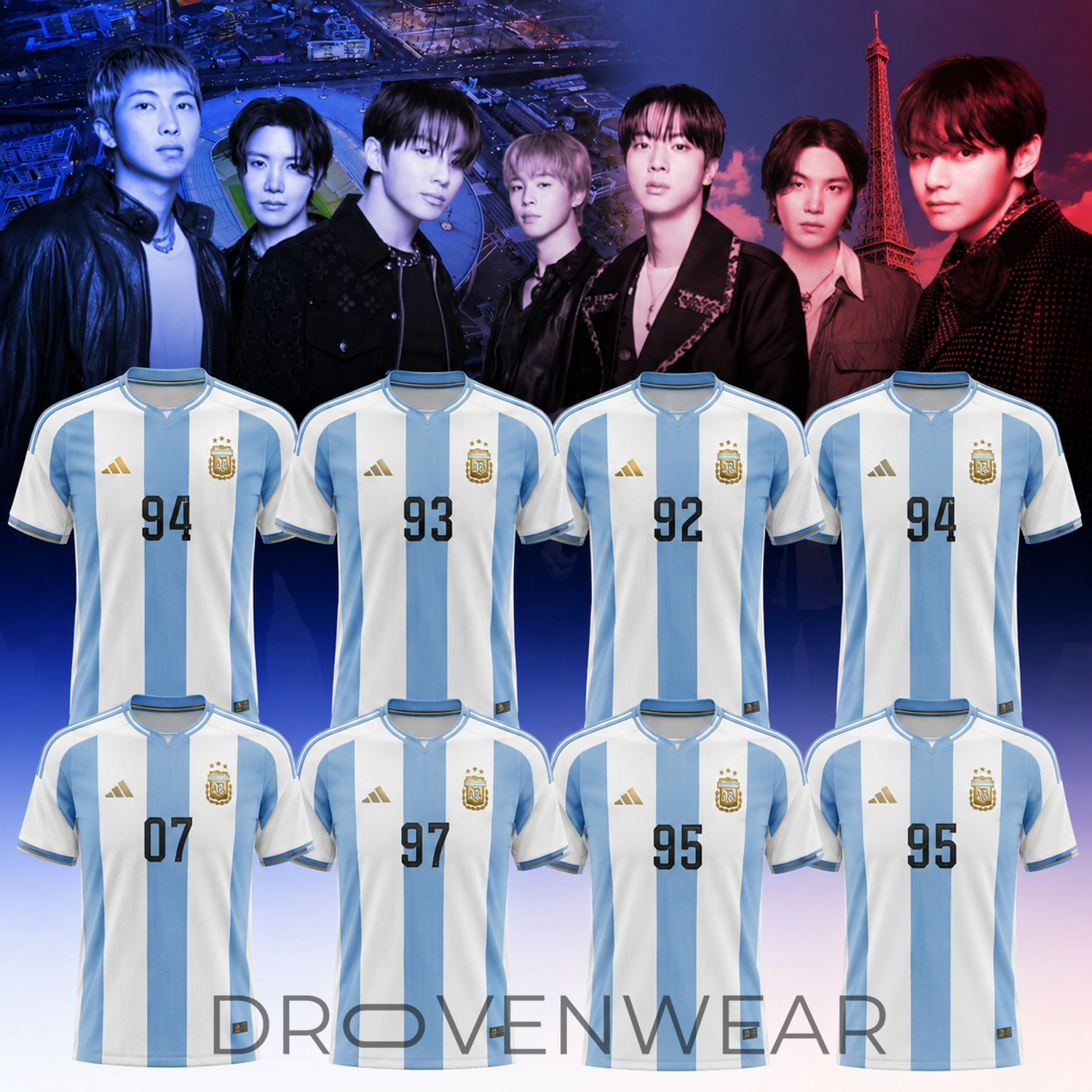 BTS x Argentina La Albiceleste Limited Edition Jersey 2026 BTS x Argentina La Albiceleste Limited Edition Jersey 2026