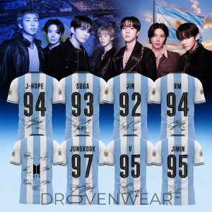 BTS x Argentina La Albiceleste Limited Edition Jersey 2026 by Drovenwear.com