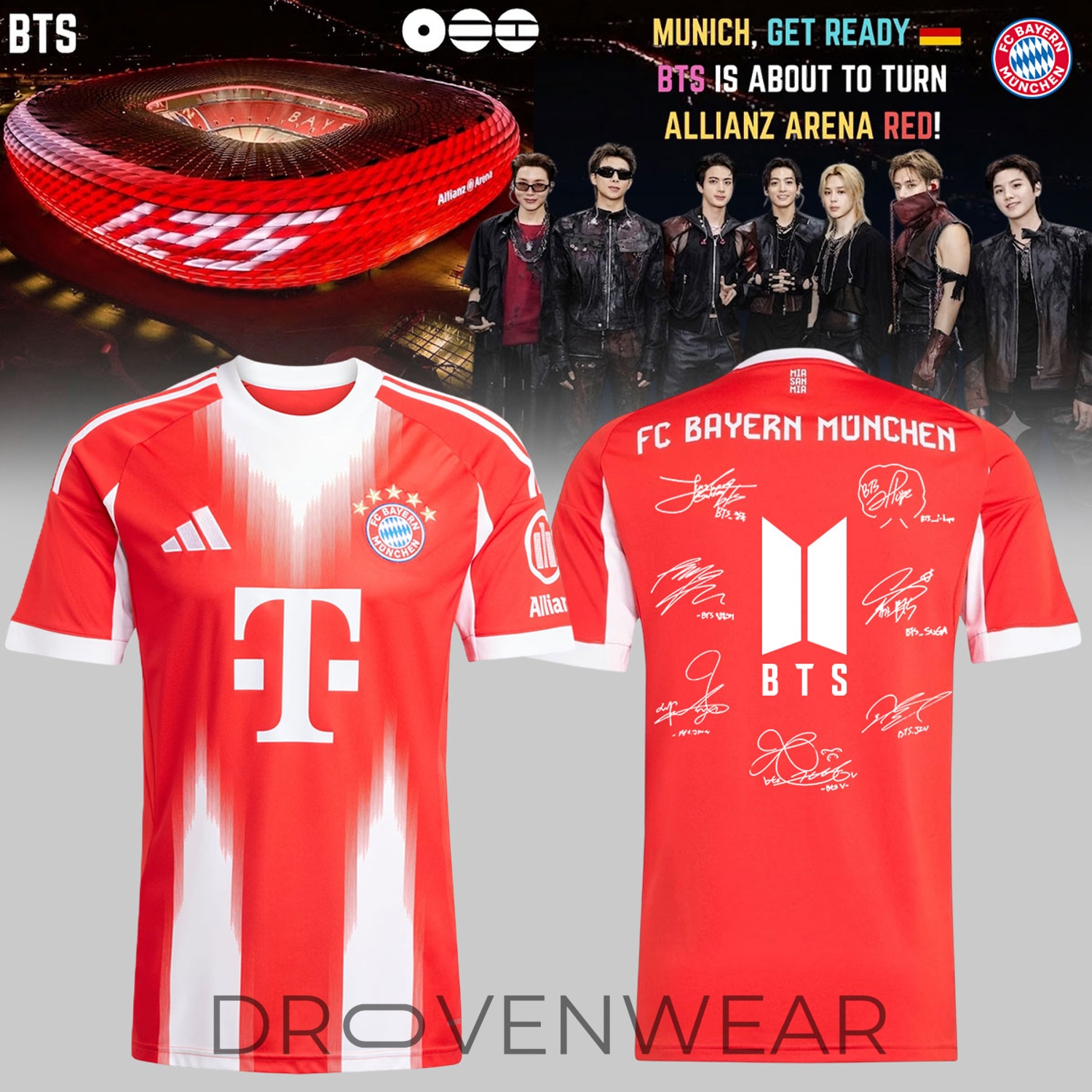 BTS x FC Bayern München Limited Edition Soccer Jersey BTS x FC Bayern München Limited Edition Soccer Jersey