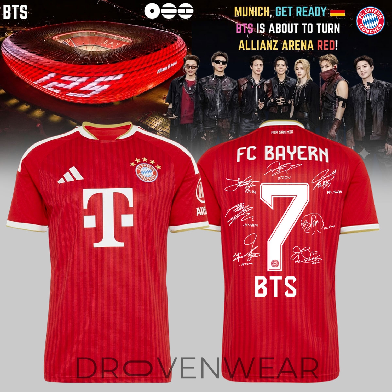 BTS x FC Bayern München Soccer Jersey BTS x FC Bayern München Soccer Jersey