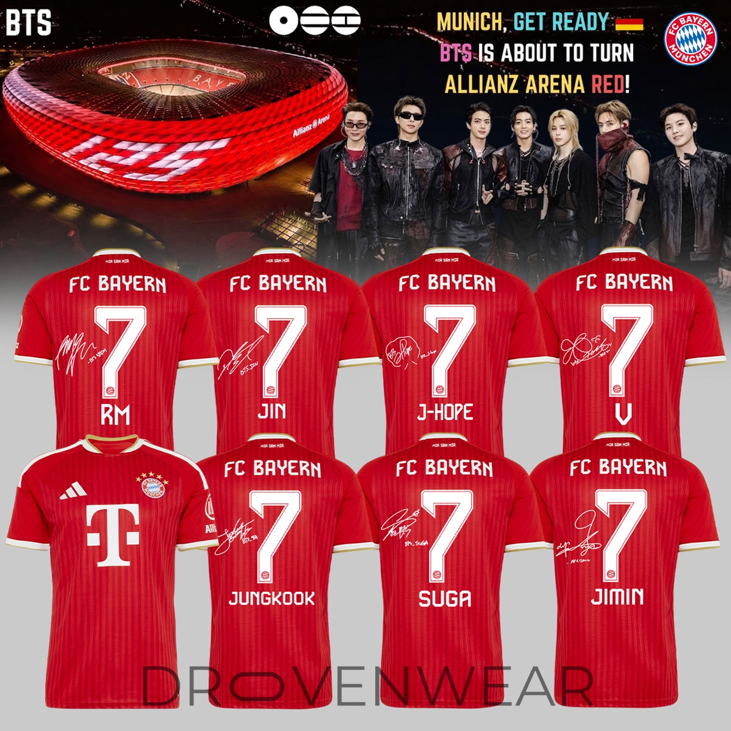 BTS x FC Bayern München Special Soccer Jersey BTS x FC Bayern München Special Soccer Jersey