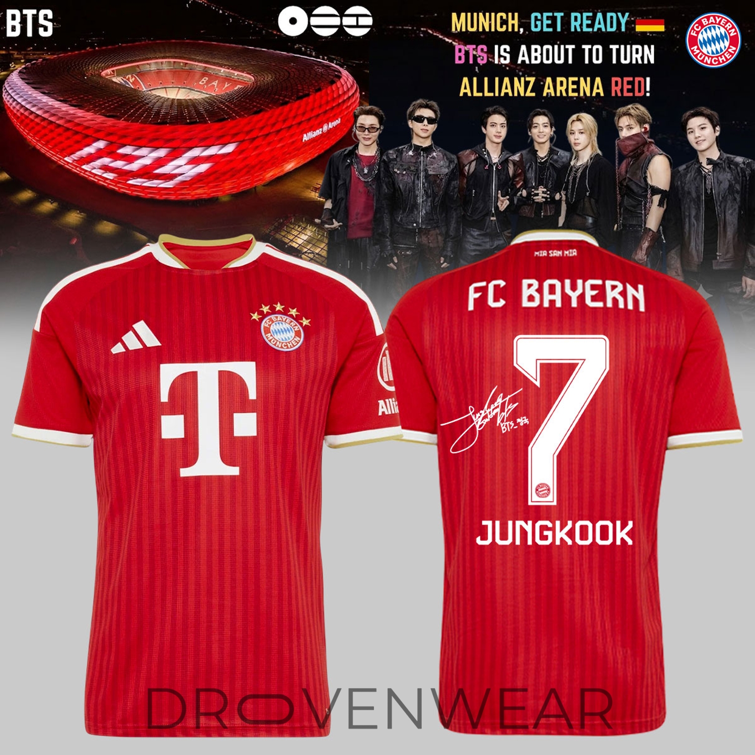 BTS x FC Bayern München Special Soccer Jersey BTS x FC Bayern München Special Soccer Jersey