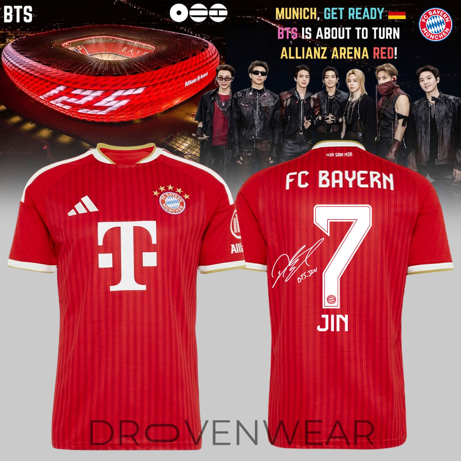 BTS x FC Bayern München Special Soccer Jersey BTS x FC Bayern München Special Soccer Jersey