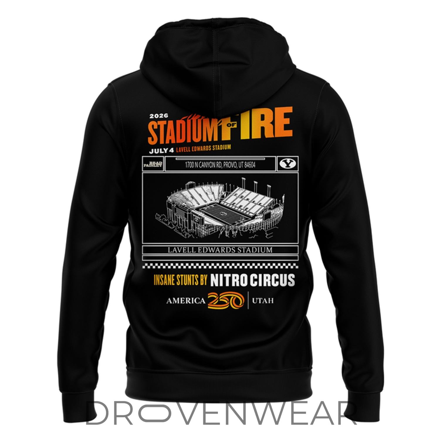 BYU Football x Brad Paisley Stadium Of Fire Tour Black Limited Edition Hoodie BYU Football x Brad Paisley Stadium Of Fire Tour Black Limited Edition Hoodie
