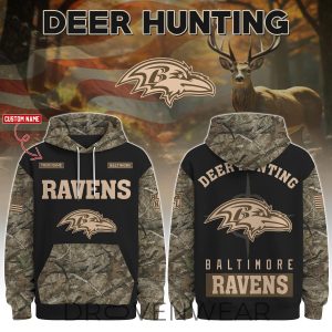 Baltimore Ravens Deer Hunting Limited Edition Hoodie by Drovenwear.com