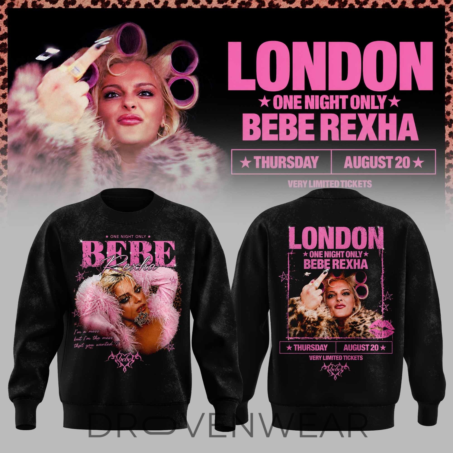 Bebe Rexha London 2026 Limited Edition Sweatshirt Bebe Rexha London 2026 Limited Edition Sweatshirt
