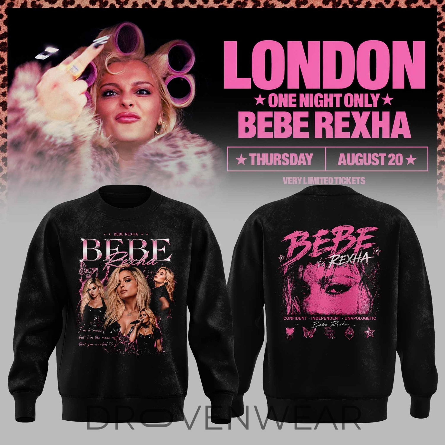 Bebe Rexha London 2026 Limited Edition Sweatshirt V2 Bebe Rexha London 2026 Limited Edition Sweatshirt V2