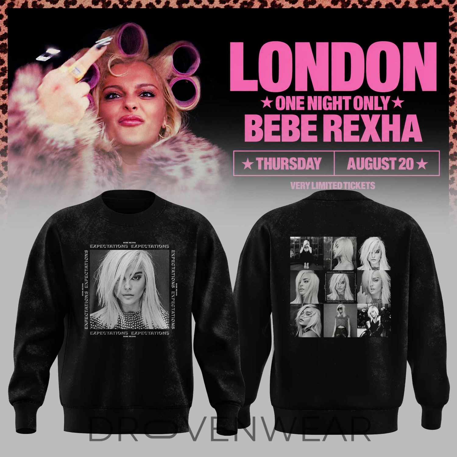 Bebe Rexha London 2026 Limited Edition Sweatshirt V3 Bebe Rexha London 2026 Limited Edition Sweatshirt V3