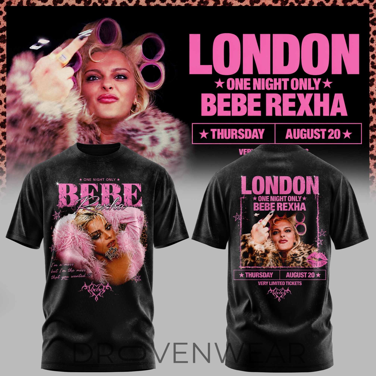 Bebe Rexha London 2026 Limited Edition T-Shirt Bebe Rexha London 2026 Limited Edition T-Shirt