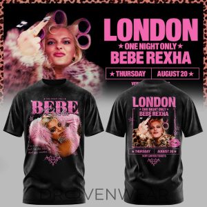 Bebe Rexha London UK Tour Graphic TShirt Collection by Drovenwear.com