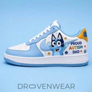 Bluey X Autism Awareness Special AF1 Sneakers by Drovenwear.com