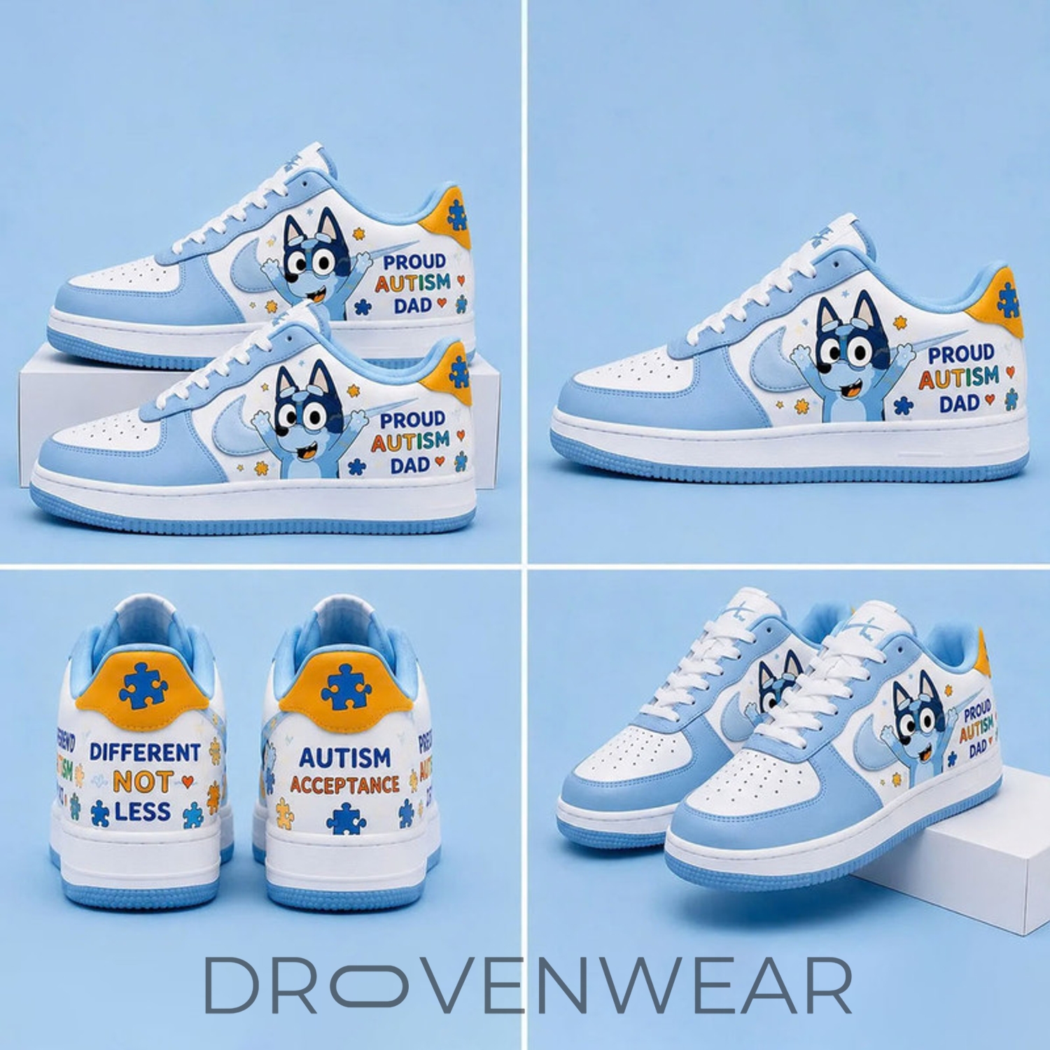 Bluey X Autism Awareness Special AF1 Sneakers Bluey X Autism Awareness Special AF1 Sneakers