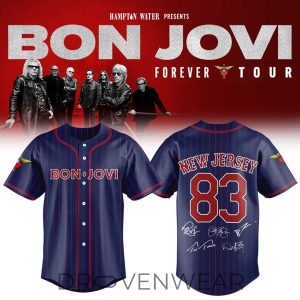 Bon Jovi Forever Tour 2026 Limited Edition Baseball Jersey by Drovenwear.com